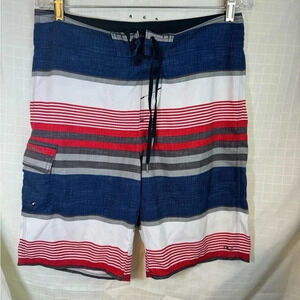 O'neill Men's Swim Trunks Red/White/Blue Size 30